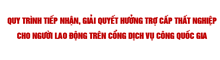 QUY TRÌNH TIẾP NHẬN, GIẢI QUYẾT HƯỞNG TRỢ CẤP THẤT NGHIỆP CHO NGƯỜI LAO ĐỘNG TRÊN CỔNG DỊCH VỤ CÔNG QUỐC GIA
